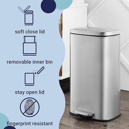happimess HPM1011A Curtis 8-Gallon Step-Open Trash Can