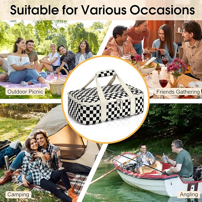 Corduroy Casserole Carrier, Insulated Lasagna Lugger