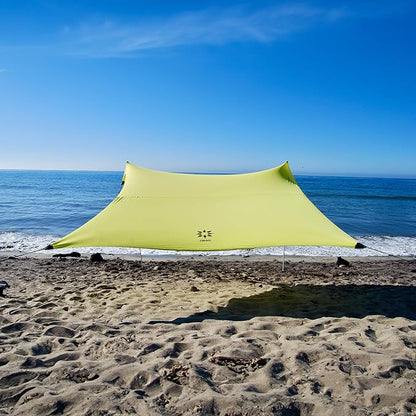 Neso Gigante - Portable Beach Tent - Ideal to Enjoy with Family and Friends - UPF 50+, Water-Resistant, and Lightweight - Lemon, 11' x 11'