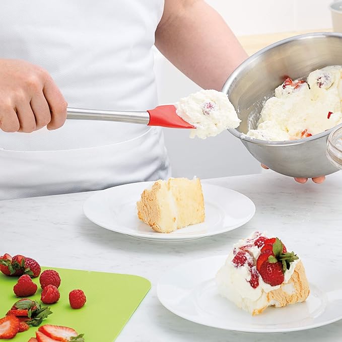 Tovolo Flex-Core Stainless Steel Handled Spoonula Spatula Spoon, Ergonomic Grip
