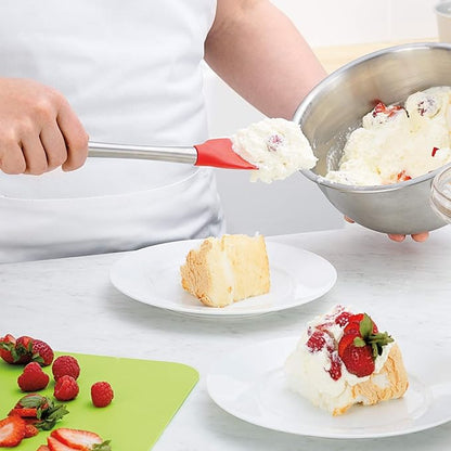 Tovolo Flex-Core Stainless Steel Handled Spoonula Spatula Spoon, Ergonomic Grip