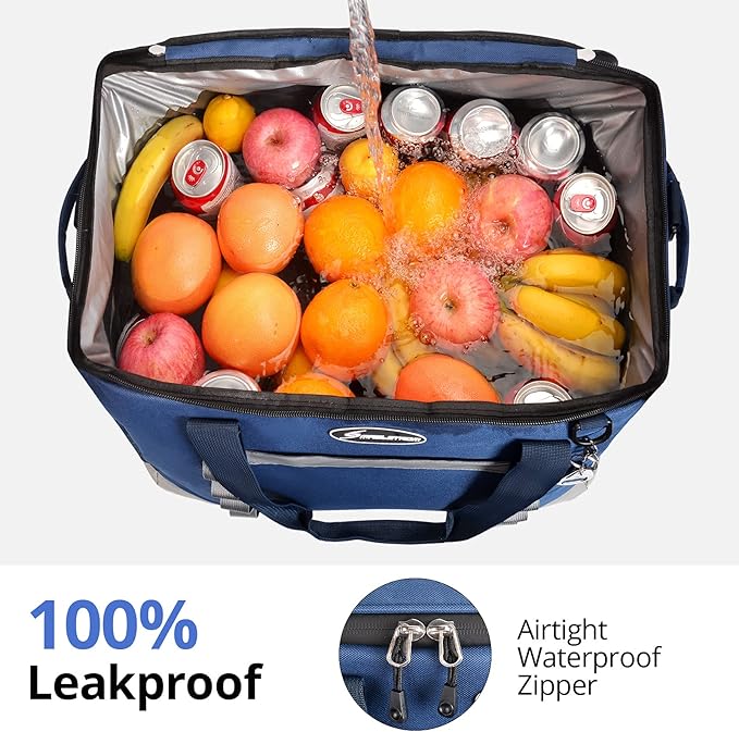 Maelstrom Collapsible Soft Cooler Bag, 24/30/60/75 Cans Beach Cooler, Ice Chest, Leakproof & Portable for Beach, Camping, Road Trips & Grocery Shopping