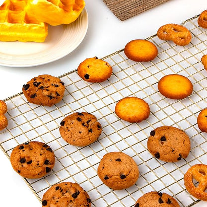 BRIOUT Cooling Rack for Baking, 16x10 Inches Baking Rack, Thick Wire Cookie