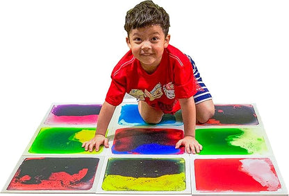 Art3d Liquid Fusion Activity Play Centers for Children, Toddler, Teens, 12" X 12" Pack of 9 Tiles