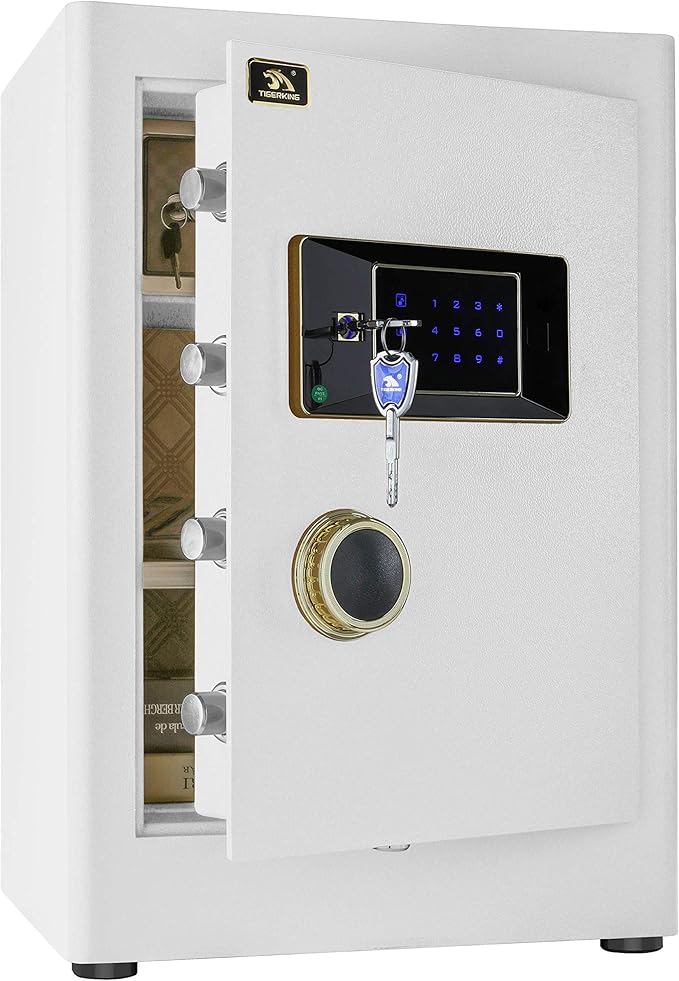 TIGERKING 2.05 Cu Ft Heavy Duty Security Home Safe – Digital Touchscreen Lock