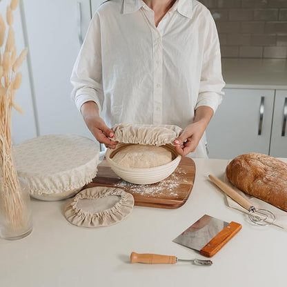 Beautiful Linen Cotton Blend Bowl Covers