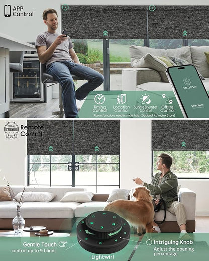Yoolax Motorized Blinds with Remote, Smart Blinds