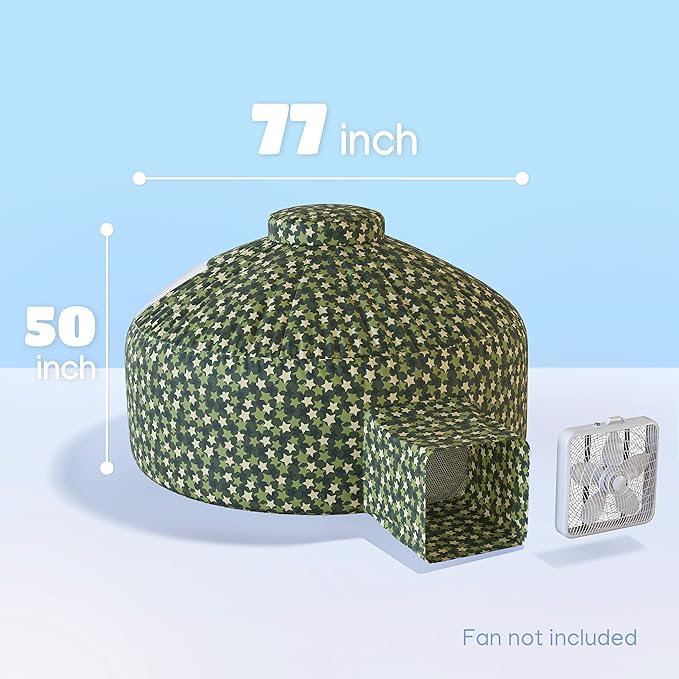 Skywin Air Tent Fort Playhouse for Kids - Inflatable Kids Fort Sets Up and Stores Away in Seconds (Fan NOT Included) (Camo)