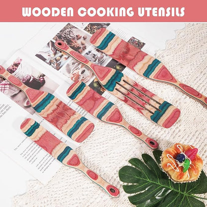 MYRAINBOW A5-3 Spurtle Set, Wooden Utensils