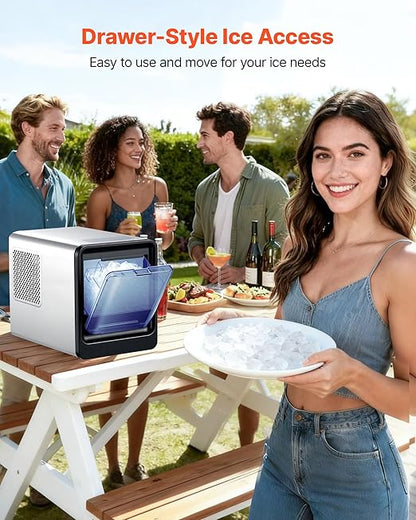 VEVOR Countertop Ice Maker, 33 lbs per Day, Self-Cleaning Portable Machine