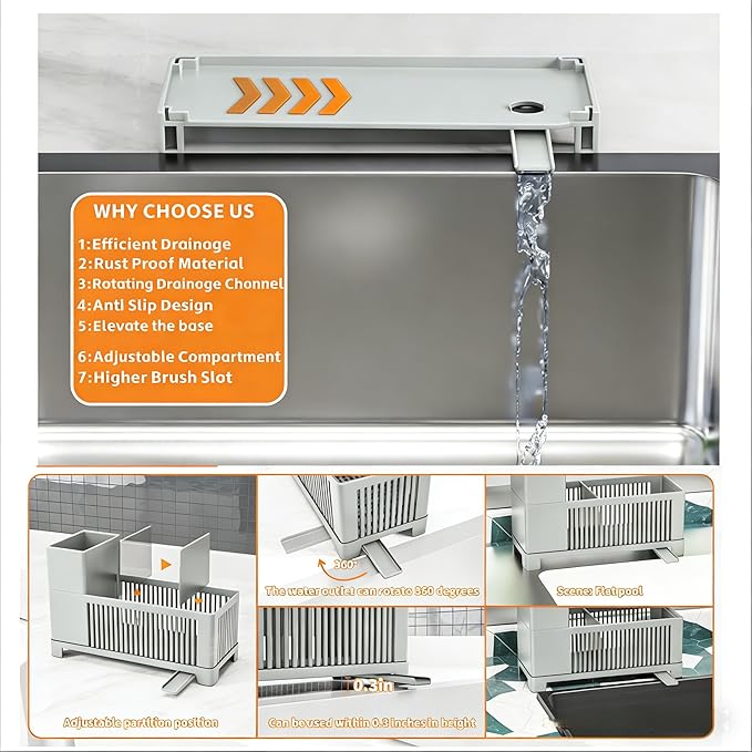 Rustproof Kitchen Sink Organizer