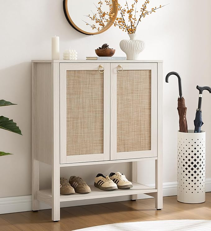 SICOTAS Rattan Shoe Cabinet