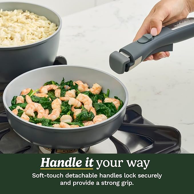 Cuisinart 13-Pc, ClickSmart Nonstick Detachable Handle Ceramic Cookware