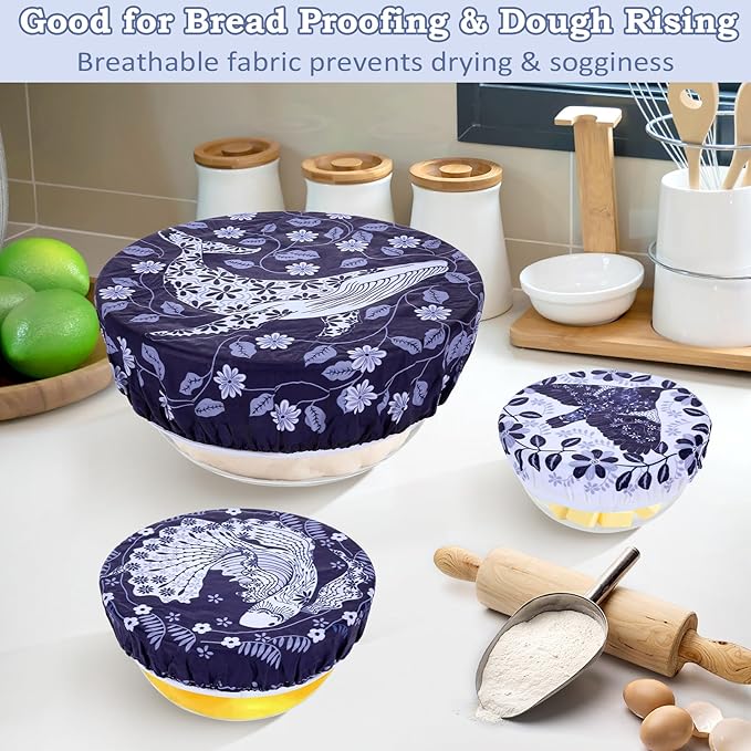 5-Size Reusable Beeswax Bowl Covers