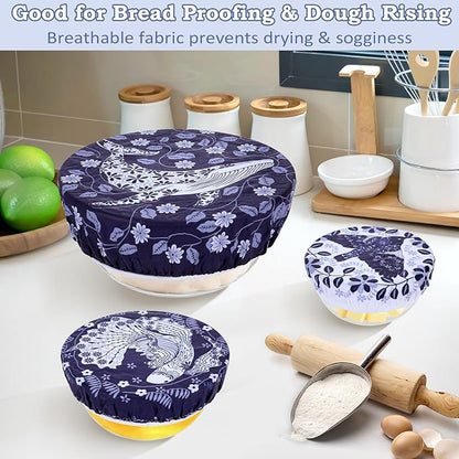 5-Size Reusable Beeswax Bowl Covers