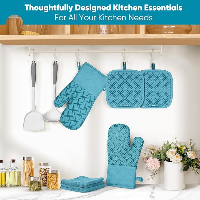 Oven Mitts and Pot Holders Set