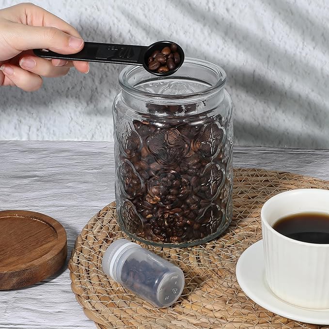 5Pcs Black Measuring Spoons Universal Easy to Read Measuring Cup and Spoon Set