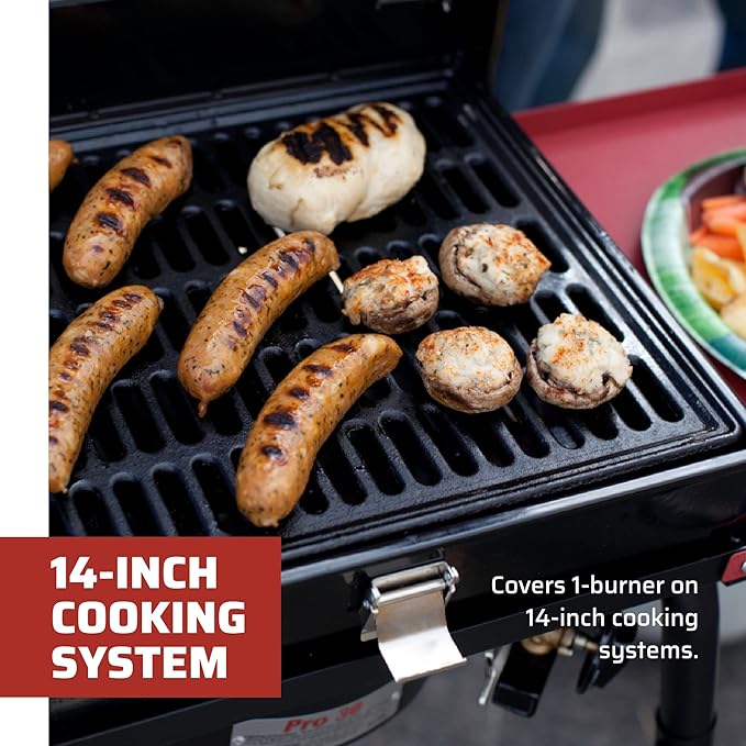 Camp Chef Deluxe BBQ Grill Box, Single Burner Accessory, Cooking Dimensions: 14 in. x 16 in, Black
