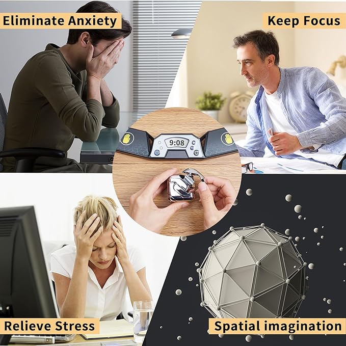 Metal-Puzzles 3D-Brain-Teaser Toys: Cool-Gadgets-Stuff Box Puzzles-Toy for Kid Children Teen Adult, ADHD Tools Stress Relief Gift for Office Home School Christmas Women Men Square-Cube