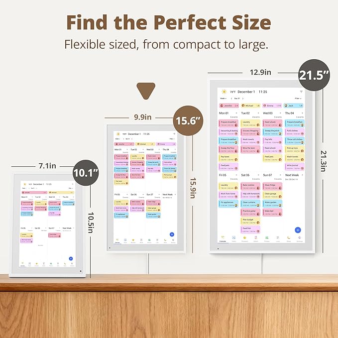 Digital Calendar 15.6-inch Smart Chore Chart, Home Electronic Wall/Tabletop