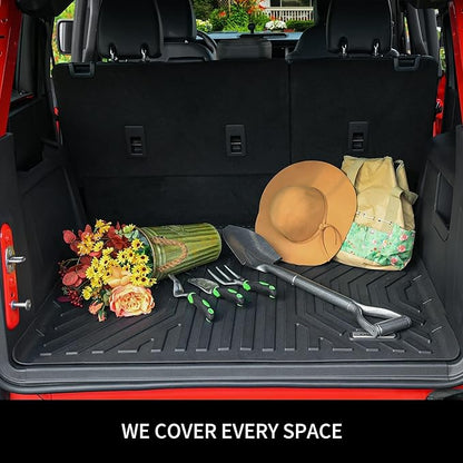 OEDRO Cargo Liner Fit for 2010-2024 Toyota 4Runner Cargo Mats 5 Seats (No 3rd Seat or No Sliding Cargo Deck), All Weather Protection Custom Fit 4Runner Cargo Trunk Liners