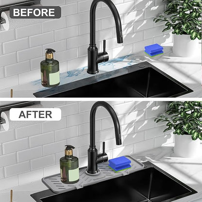 Silicone Faucet Mat for Kitchen Sink – Gen 2 Splash Guard