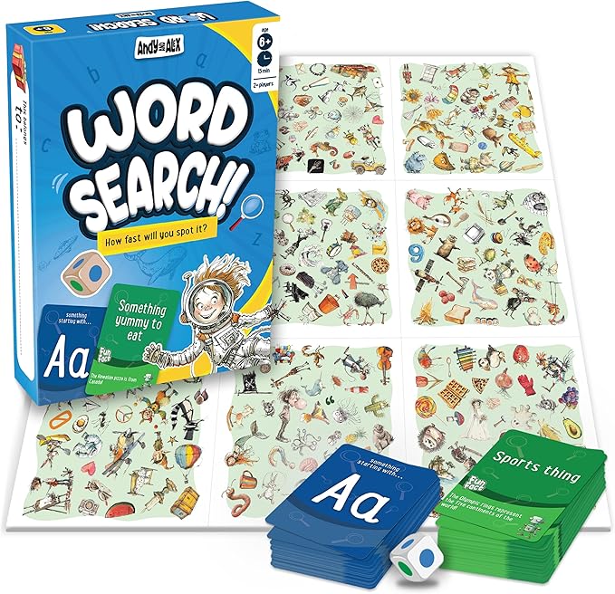 Fun Spot The Word Card Game, for Boys and Girls Who Love Educational Toys and Board Games, for Ages 6,7,8,9