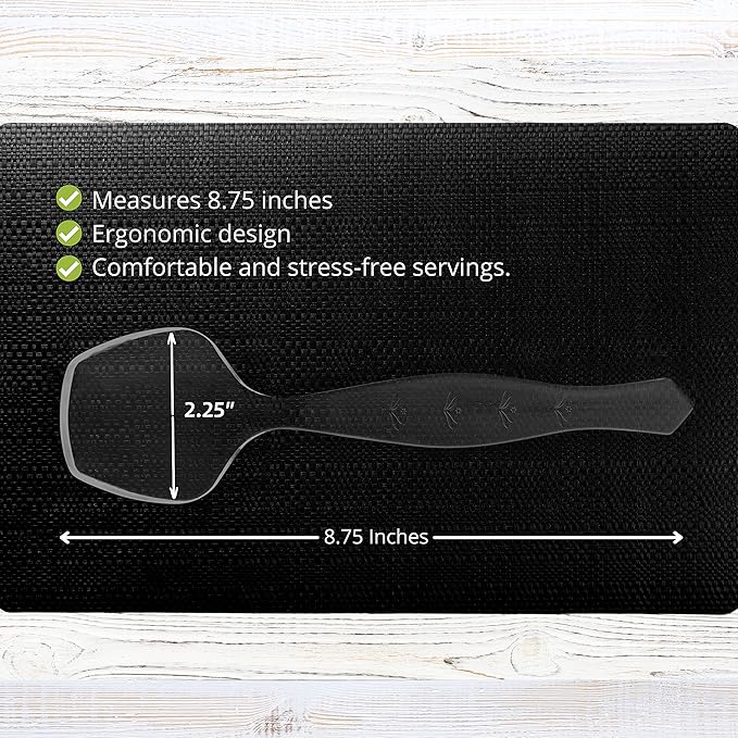 PARTY BARGAINS Disposable Clear Plastic Serving Spoons 8.75″ – Heavy-Duty Clear