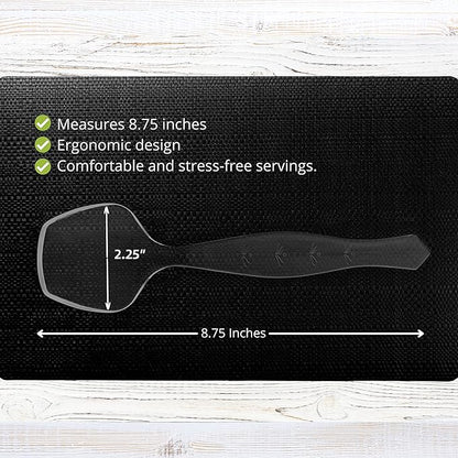PARTY BARGAINS Disposable Clear Plastic Serving Spoons 8.75″ – Heavy-Duty Clear