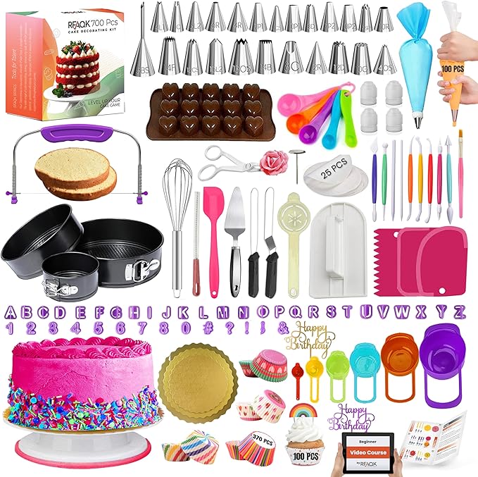 RFAQK 700PCs Cake Decorating Kit