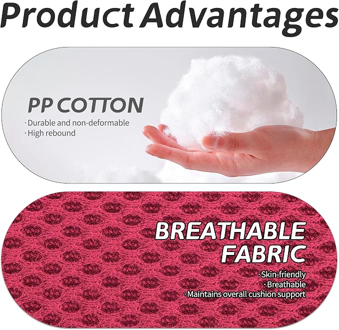Car Booster Bandage Seat Cushion for Short Adults Thick Breathable Mesh Height Adjustable for Driving, Office & Home Use Universal Fit for Cars, Trucks & Wheelchairs 15.7"x15.7"x4.7"-Pink