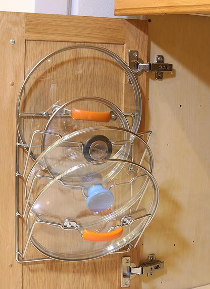 Simple Houseware 2-Pack Cabinet Door/Wall Mount Pot Lid Organizer Rack