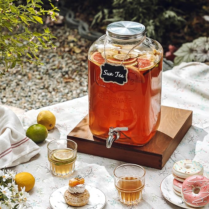 2 Gallon Glass Drink Dispenser