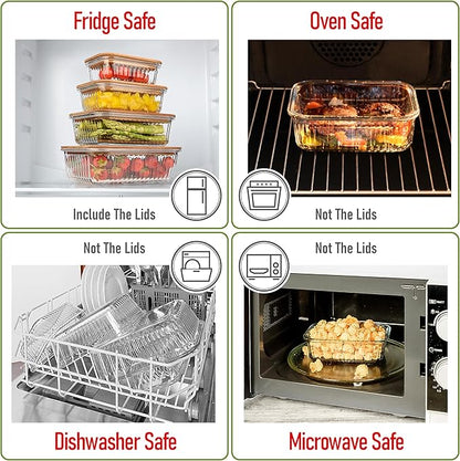 Set of 4 Stackable Space-Saving Nesting Glass Bowls