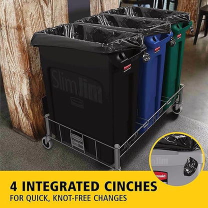 Rubbermaid Commercial Products Slim Jim Plastic Rectangular Trash/Garbage Can