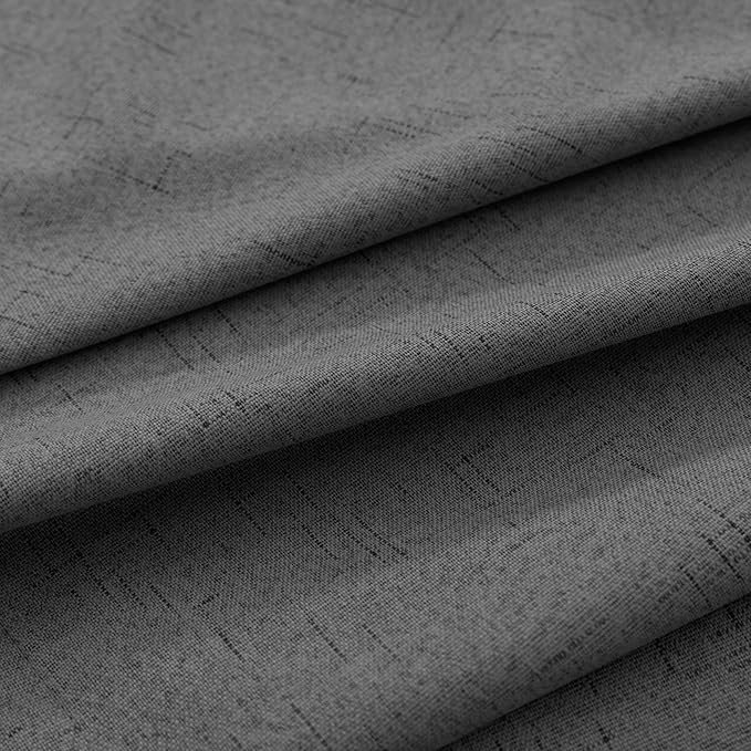 KOUFALL 102 Inch Long Curtains, 2 Panels Set, Dark Gray