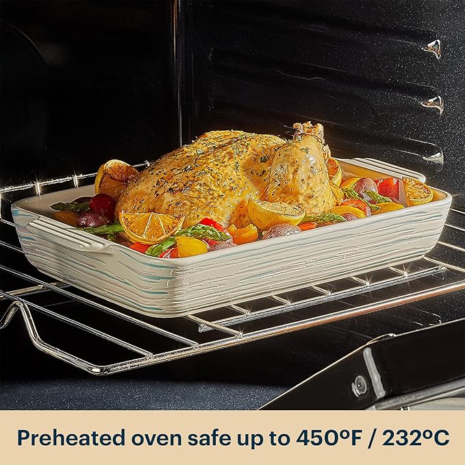 Pyrex 3-Piece Ceramic Bakeware Set, Nonstick Casserole Dish