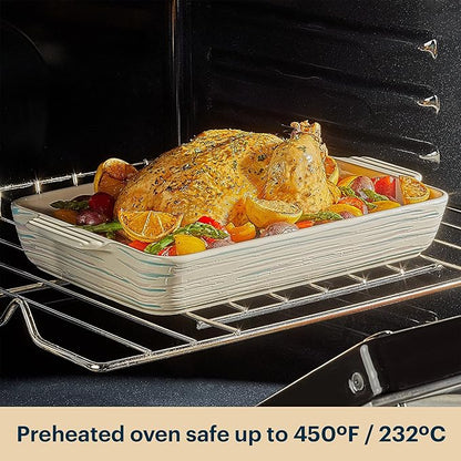 Pyrex 3-Piece Ceramic Bakeware Set, Nonstick Casserole Dish