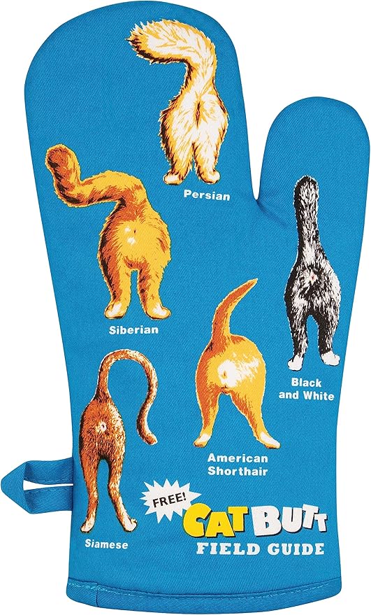 Blue Q Cat Butt Funny Oven Mitts