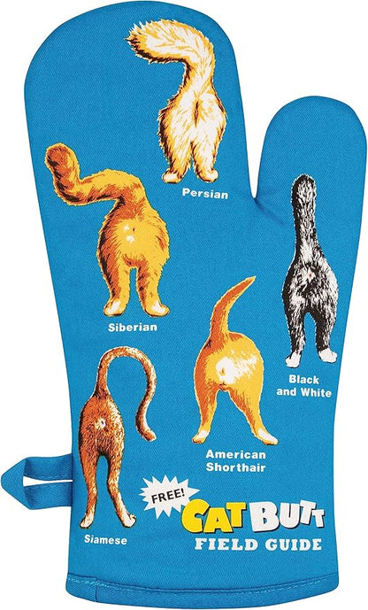 Blue Q Cat Butt Funny Oven Mitts