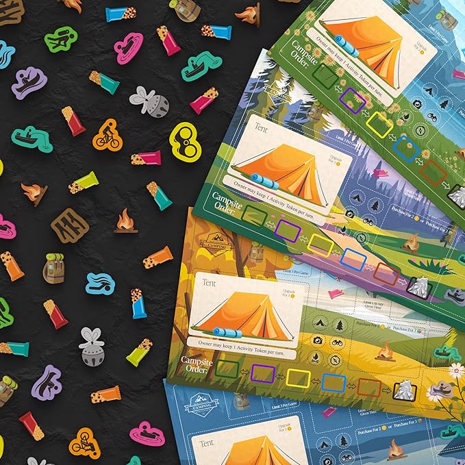 Bear Mountain Camping Adventure Board Game | Family Game for Young Camping Fans and Adults | Easy to Learn | Ages 10+ | for 1-4 Players | Perfect for Outdoor Enthusiasts