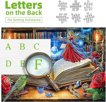 Blueforest 1000 Piece Jigsaw Puzzle for Adults, Magical Book Art Puzzle, Challenging Fun Unique Adult Puzzles for Relaxation & Wall Decor 27.5x19.7 Inch