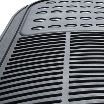 FH Group Car Floor Mats - Heavy-Duty Rubber for Cars, Universal Fit 3 Rows Full Set, Trimmable ClimaProof Floor Mats, For SUVs, Truck, Gray