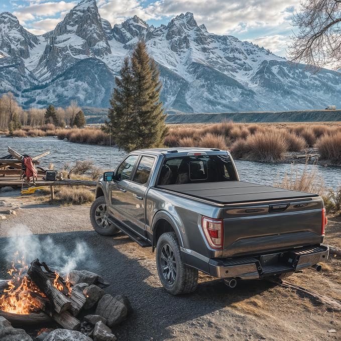 OEDRO FRP Hard Tri-fold Tonneau Cover Fits for Toyota Tacoma 2024 2025 2026 6ft Bed (Excl. Trail Edition), Weather-Resistant
