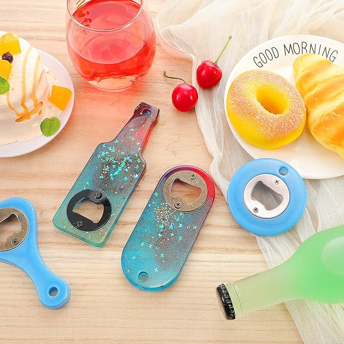 15 Sets Bottle Opener Inserts Kit Stainless Steel Round Bottle Openers Metal