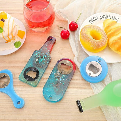 15 Sets Bottle Opener Inserts Kit Stainless Steel Round Bottle Openers Metal