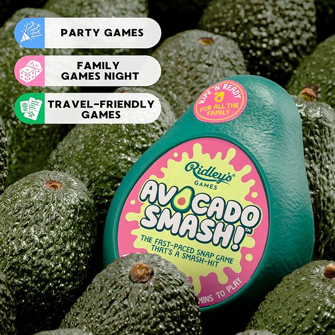Ridley's Avocado Smash! 71 Piece Family Action Card Game with Storage Case,1 ea
