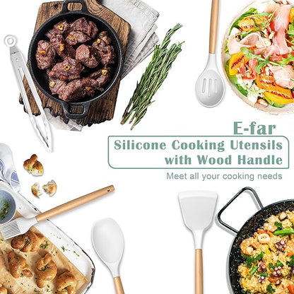 E-far White Cooking Utensils Set