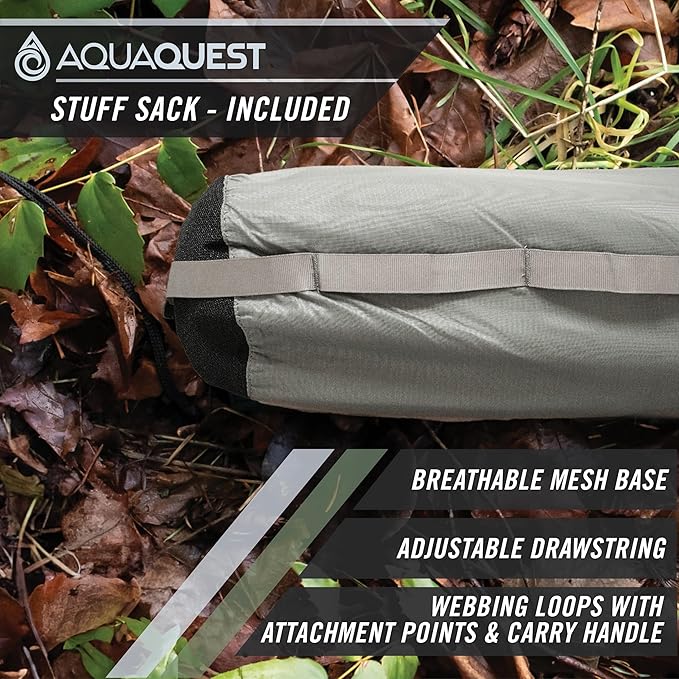 AquaQuest Guide Tarp ??Ultralight Waterproof (5,000 mm) Seam-Taped 40D Ripstop Rain Fly for Backpacking, Stealth Camping & Thru-Hiking