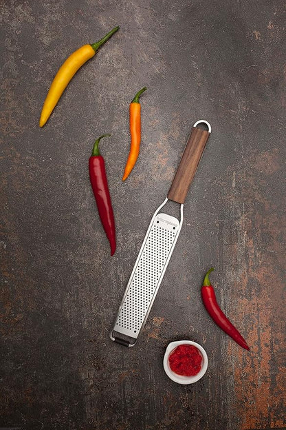 Microplane Master Series Wood Handle Stainless Steel Zester Grater